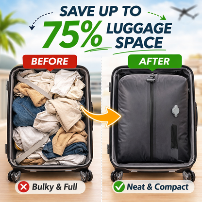 VACUBE™ Travel Compression Bag – Reusable Space Saving Packing Cube